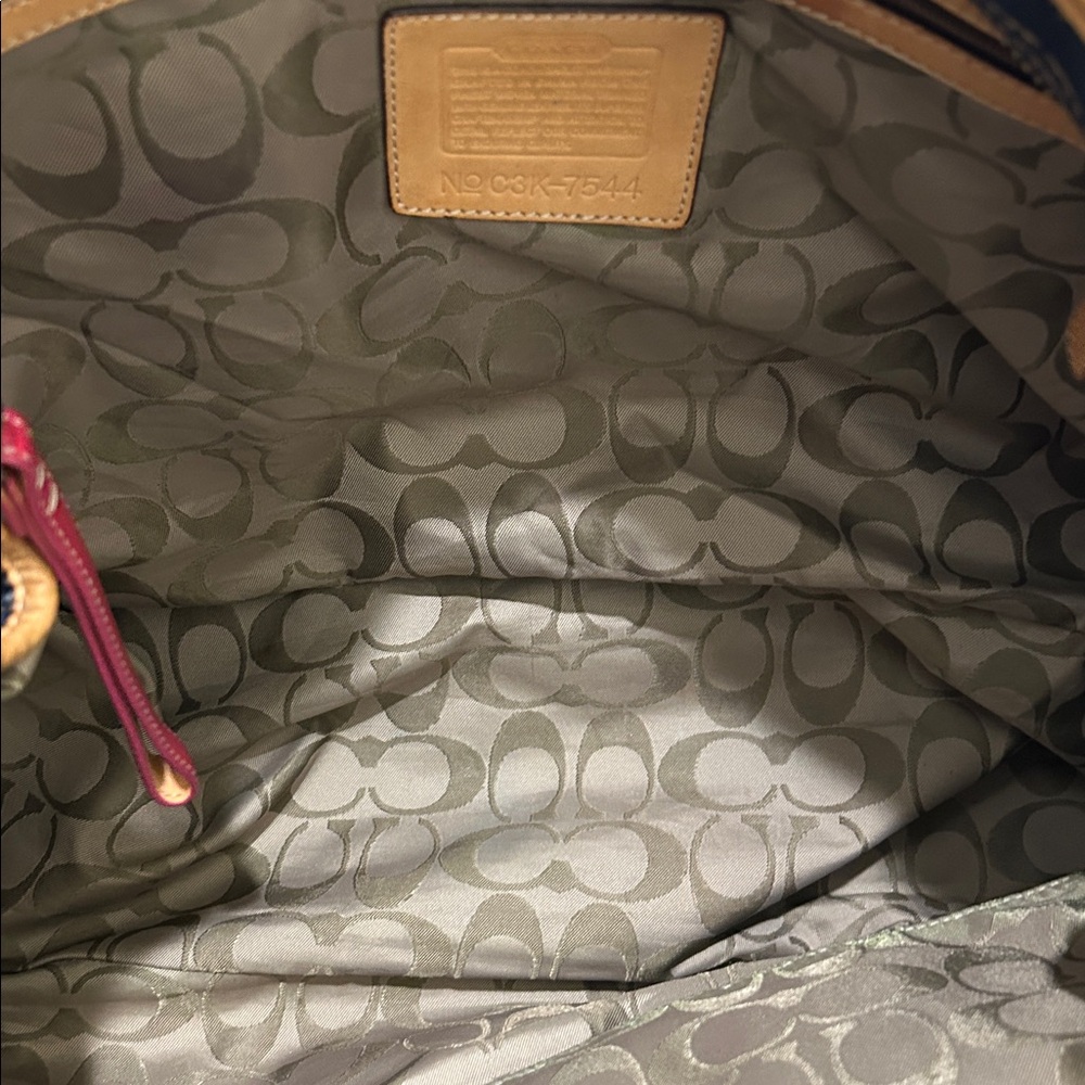 Coach Vintage Hampton Blue Denim Weekender Tote - Picture 6 of 16